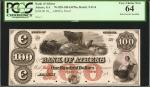 Athens, Georgia. Bank of Athens. 18xx. Proof. $100. PCGS Currency Very Choice New 64.