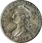 ECUADOR. 2 Reales, 1847-QUITO GJ. Quito Mint. NGC AU-58.