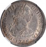 MEXICO. 2 Reales, 1786-Mo FM. Mexico City Mint. Charles III. NGC MS-62.