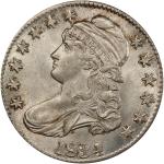 1834 Capped Bust Half Dollar. O-101. Rarity-1. Large Date, Large Letters. MS-64 (PCGS).
