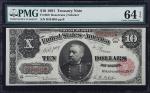Fr. 369. 1891 $10 Treasury Note. PMG Choice Uncirculated 64 EPQ.