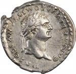 DOMITIAN AS CAESAR, A.D. 69-81. AR Denarius (3.17 gms), Rome Mint, A.D. 80-81. NEARLY EXTREMELY FINE