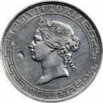 1868年香港壹圆银币。香港造币厂。HONG KONG. Dollar, 1868. Hong Kong Mint. Victoria. PCGS Genuine--Chopmark, AU Deta