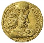 Ancients. SASANIAN KINGDOM: Shapur I, 241-272, AV dinar (7.27g), G-21, generally as SNS style J, una