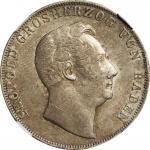 Germany. 1846. Silver. NGC AU53. EF. 2Gulden. Baden Leopold I Silver 2 Gulden