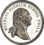 Circa 1883 Bethany Sabbath School medal by Charles E. Barber. Musante GW-982, Baker-375A. White Meta