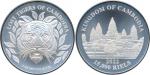Cambodia; 2022, "Tiger", large silver proof 15,000 Riels, 5oz 999 fine silver, mintage 500 pcs., Pro