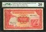 SOUTHWEST AFRICA. Standard Bank of South Africa Ltd.. 5 Pounds, 1950-53. P-9c. PMG Very Fine 20.