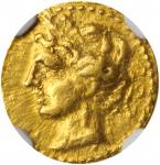 ZEUGITANA. Carthage. AV 2/5 Shekel (3.04 gms), Carthage Mint, ca. 160-149 B.C. NGC Ch EF, Strike: 4/