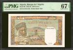 1942-45年阿尔及利亚银行100法郎。ALGERIA. Banque de lAlgerie. 100 Francs, 1942-45. P-88. PMG Superb Gem Uncircul