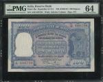 1949-57年印度储备银行100卢比，无日期，编号A/29 488759，PMG 64，有针孔。Reserve Bank of India, 100 rupees, ND(1949-57), ser