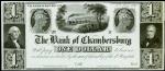 Chambersburg, Pennsylvania. Bank of Chambersburg. May 4, 1841. $1. Choice Uncirculated. Proof.