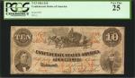 T-23. Confederate Currency. 1861 $10. PCGS Currency Very Fine 25.