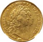 GREAT BRITAIN. 5 Guineas, 1692 Year QVARTO. London Mint. William III & Mary II. NGC VF-25.