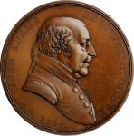 1797 John Adams Indian Peace Medal. The Only Size. Bronze. 51 mm. Julian IP-1. First Reverse. Mint S