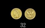 1905年美国金币2.5元。未使用1905 USA Gold 2.5 Dollar. UNC