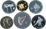 Korea South; 1987, "1988 Olympics", set of 6 proof coins. Cu-ni prooof coin 1000 Won, KM#48, handbal