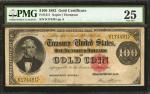 Fr. 1211. 1882 $100 Gold Certificate. PMG Very Fine 25.