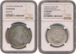 China & Mexico; Lot of 2 silver coins. China; 1920-31, silver dragon coin 50c., Y#257.2, cleaned;  M
