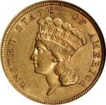 1854 Three-Dollar Gold Piece. AU-55 (NGC).