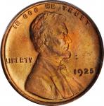 1925 Lincoln Cent. MS-64 RD (PCGS). OGH.