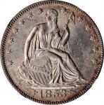 1853 Liberty Seated Half Dollar. Arrows and Rays. WB-101. MS-64 (NGC).