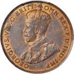 1916-I年一分钱。加尔各答造币厂。