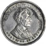 1860 Abraham Lincoln. DeWitt-AL 1860-38, Cunningham 1-490W, King-35. White Metal. 31 mm. MS-61 (NGC)