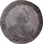 RUSSIA. Ruble, 1751-CNB. St. Petersburg Mint. Elizabeth. PCGS EF-45.