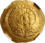 CONSTANTINE IX, 1042-1055. AV Histamenon Nomisma (4.40 gms), Constantinople Mint, 1049-1053. NGC MS,