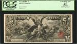 Fr. 268. 1896 $5 Silver Certificate. PCGS Currency Extremely Fine 40 Apparent. Small Edge Repairs.