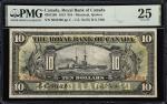CANADA. Royal Bank of Canada. 10 Dollars, 1913. CH #630-12-08. PMG Very Fine 25.
