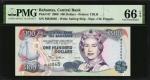 BAHAMAS. Central Bank of the Bahamas. 100 Dollars, 2000. P-67. PMG Gem Uncirculated 66 EPQ.