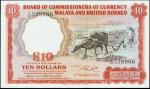 1961年马来亚货币发行局拾圆。