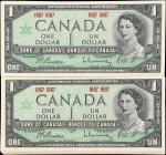 CANADA. Lot of (98). Bank of Canada. 1 Dollars, 1967. BC-45. Commemorative. Choice Uncirculated to U