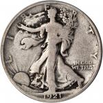 1921-D Walking Liberty Half Dollar. Good-6 (ANACS).