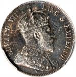 1905年香港一毫银币。伦敦造币厂。HONG KONG. 10 Cents, 1905. London Mint. Edward VII. PCGS Genuine--Scratch, AU Deta
