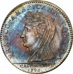 1796 (i.e. 1845-1860) Castorland Medal. Silver. Breen-1066, W-9150. Original obverse, copy reverse. 