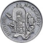 英国伯明翰泰勒和查伦有限公司铸币机械铝制广告代用币。GREAT BRITAIN. Birmingham. Taylor & Challen, Ltd. Minting Machinery Alumin