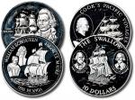世界航海探险系列纪念银币共四枚不同