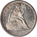 1871 Liberty Seated Silver Dollar. MS-63 (PCGS).