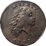 1793 Flowing Hair Cent. Chain Reverse. S-2. Rarity-4+. AMERICA, Without Periods. EF-45 (PCGS). CAC.