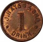 Illinois--Du Quoin. Undated (1861-1865) J. Hayes & Bro. Fuld-215A-4a. Rarity-8. Copper. Plain Edge. 