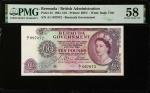 BERMUDA. Bermuda Government. 10 Pounds, 1964. P-22. PMG Choice About Uncirculated 58.