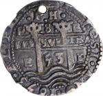 BOLIVIA. "Royal" Presentation Cob 8 Reales, 1653-P E. Potosi Mint. Philip IV. NGC VF Details--Holed.