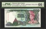 1987年马来西亚国家银行1000令吉。PMG Gem Uncirculated 66 EPQ.
