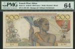 Banque de lAfrique Occidentale, French West Africa, 500 francs, 29 December 1950, serial number G.70