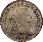 1796 Draped Bust Silver Dollar. BB-65, B-5. Rarity-4. Large Date, Small Letters. EF Details--Cleaned