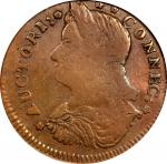 1787 Connecticut Copper. Miller 49.2-Z.27, W-4325. Rarity-8-. Draped Bust Left. VF-20 (ANACS).