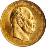 GERMANY. Prussia. 10 Mark, 1872-A. Berlin Mint. Wilhelm I. NGC MS-66.